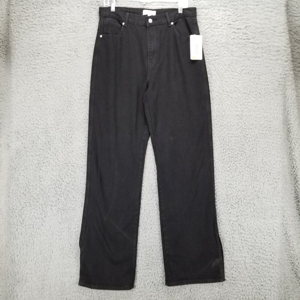 Grey Lab Jeans Womens 28 Tall Black Stretch High Rise Straight Leg *NWT*